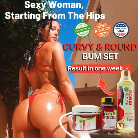 Booty Maca 2 in 1 Kit Oil Serum & Cream Set - Image 3
